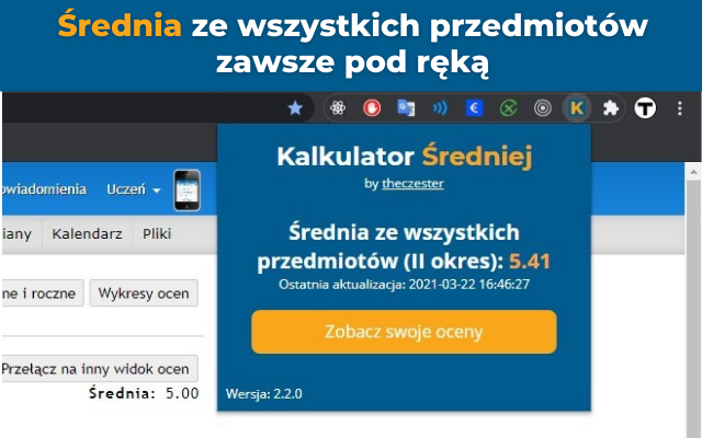 MobiDziennik kalkulator średniej chrome谷歌浏览器插件_扩展第3张截图