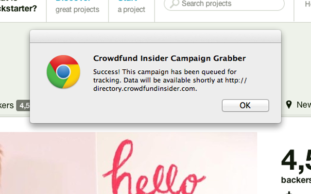 Crowdfund Insider Campaign Bot chrome谷歌浏览器插件_扩展第2张截图