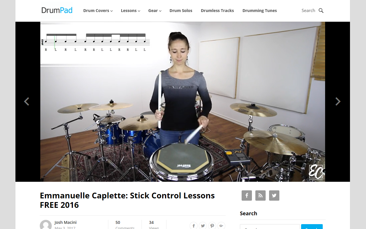 DrumpadVideo Videos for Drummers chrome谷歌浏览器插件_扩展第4张截图