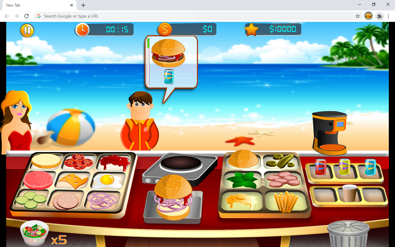 Beach Restaurant Game chrome谷歌浏览器插件_扩展第2张截图