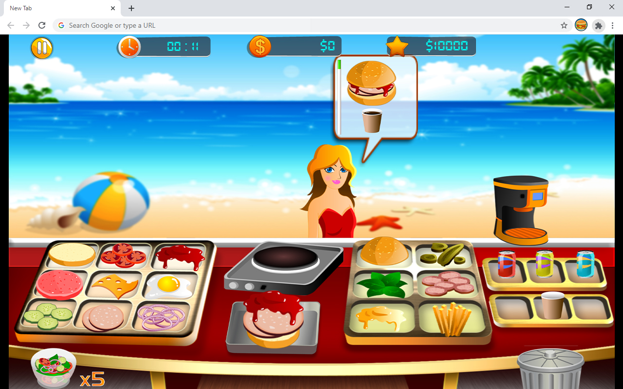 Beach Restaurant Game chrome谷歌浏览器插件_扩展第5张截图