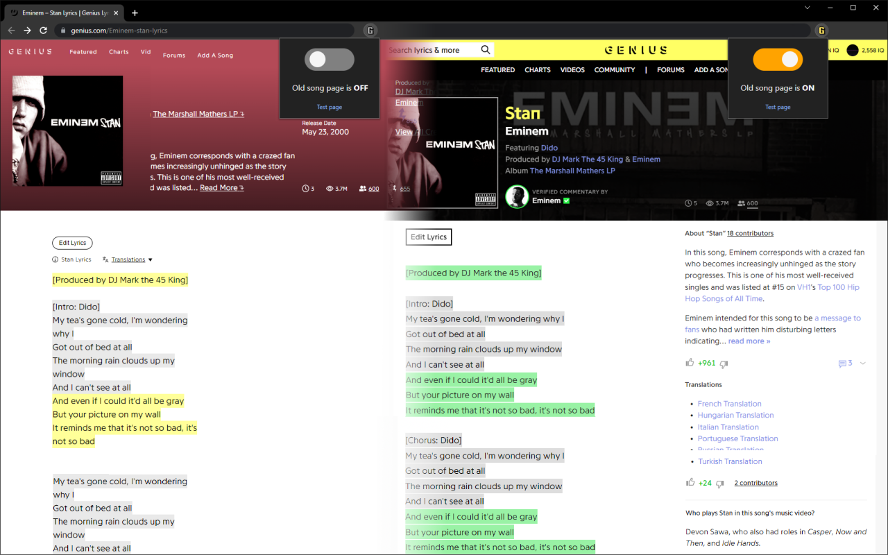 Old Genius (Song Page Switcher) chrome谷歌浏览器插件_扩展第1张截图