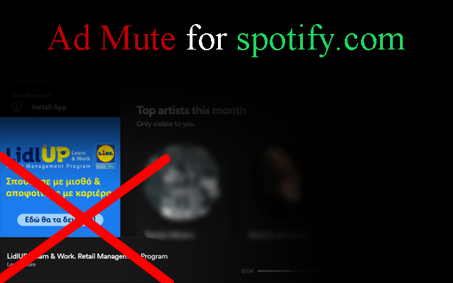 Ad Mute for spotify.com chrome谷歌浏览器插件_扩展第1张截图