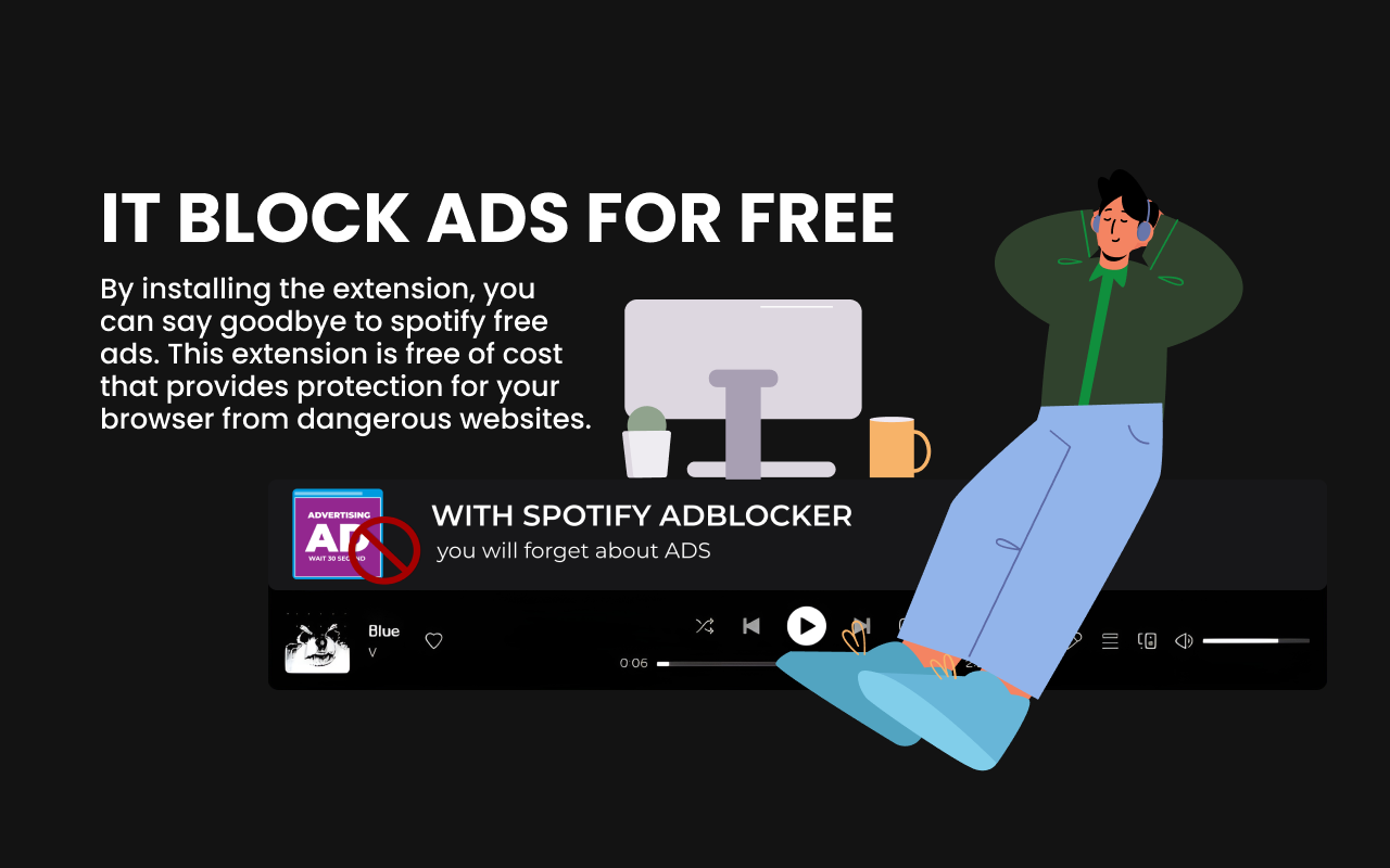 Spotify adblocker chrome谷歌浏览器插件_扩展第2张截图