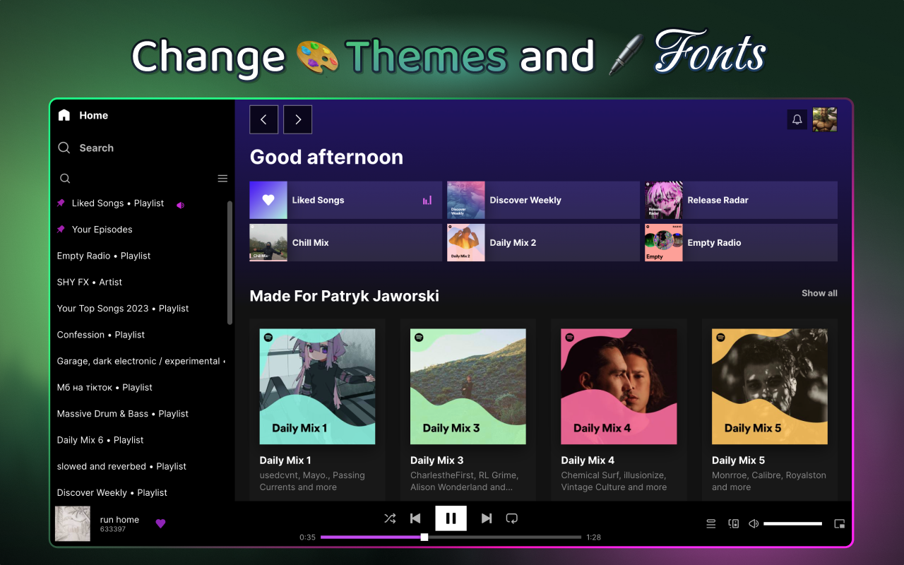 SpoPlus - Edit Spotify Theme & Setttings chrome谷歌浏览器插件_扩展第3张截图