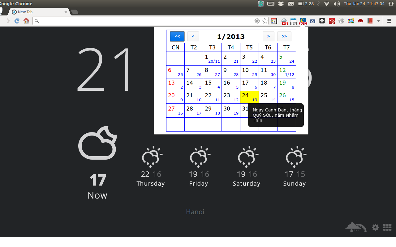 Âm Lịch Việt Nam chrome谷歌浏览器插件_扩展第2张截图