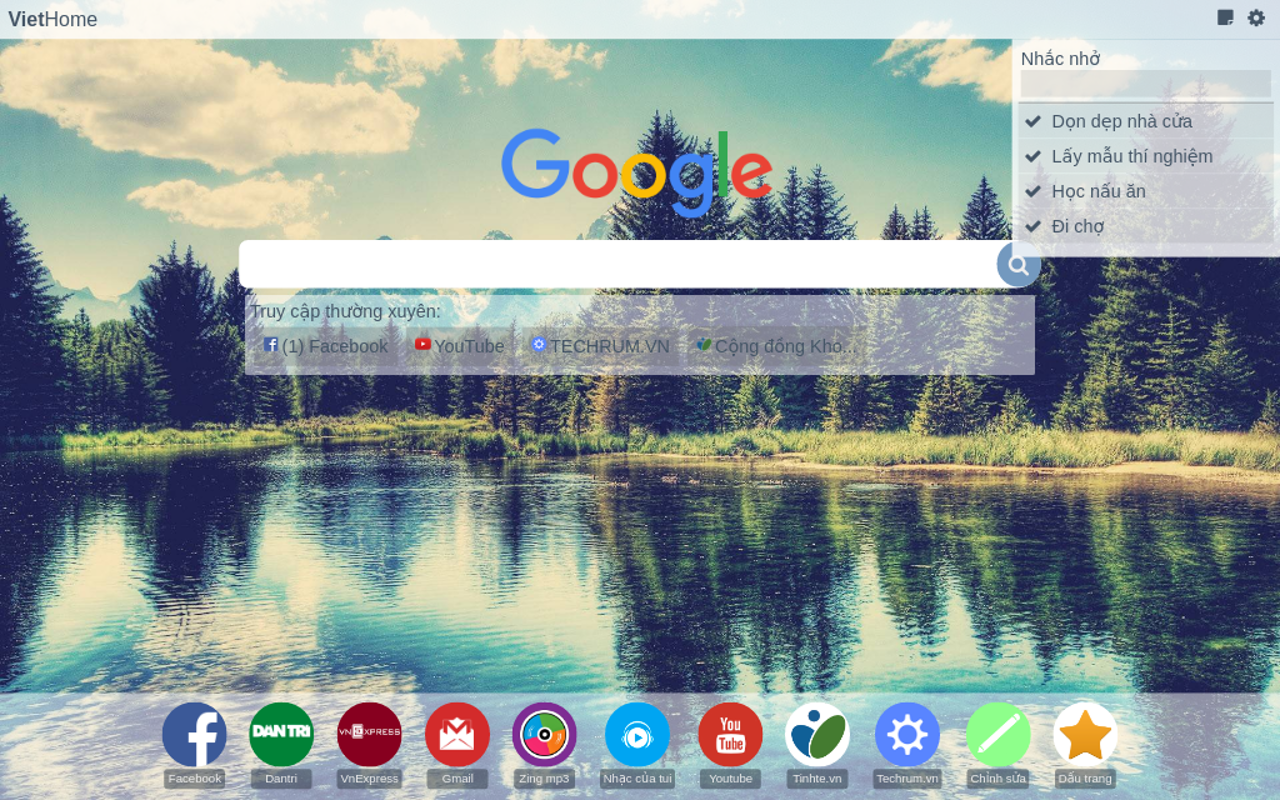 VietHome - Trang Tab Mới tuyệt vời chrome谷歌浏览器插件_扩展第1张截图