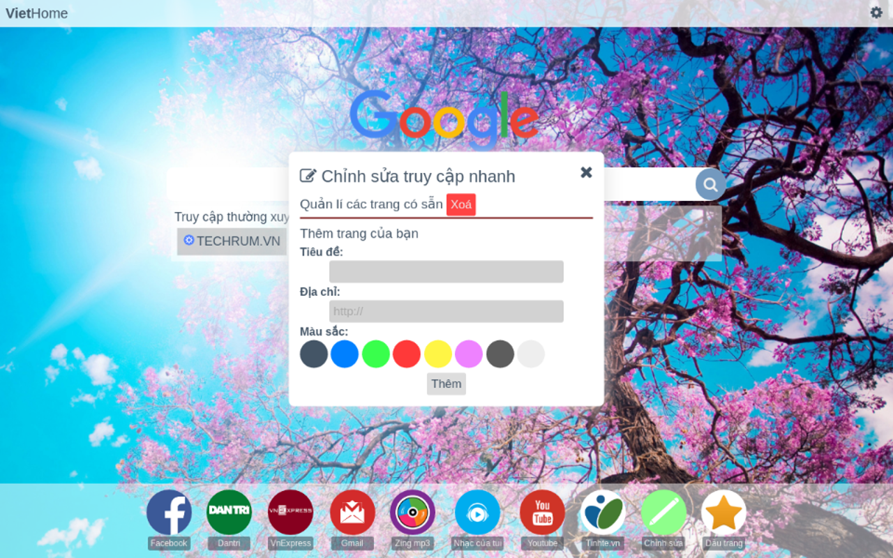 VietHome - Trang Tab Mới tuyệt vời chrome谷歌浏览器插件_扩展第2张截图