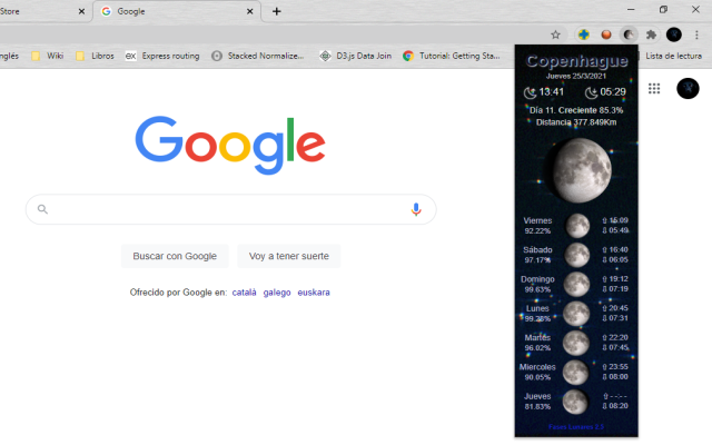Fases Lunares chrome谷歌浏览器插件_扩展第1张截图
