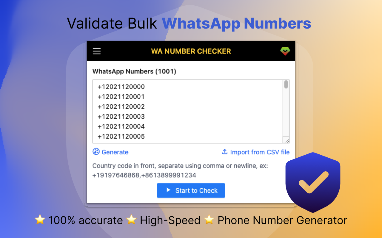 WAFilter - 检查、过滤和验证 WhatsApp 号码 chrome谷歌浏览器插件_扩展第1张截图