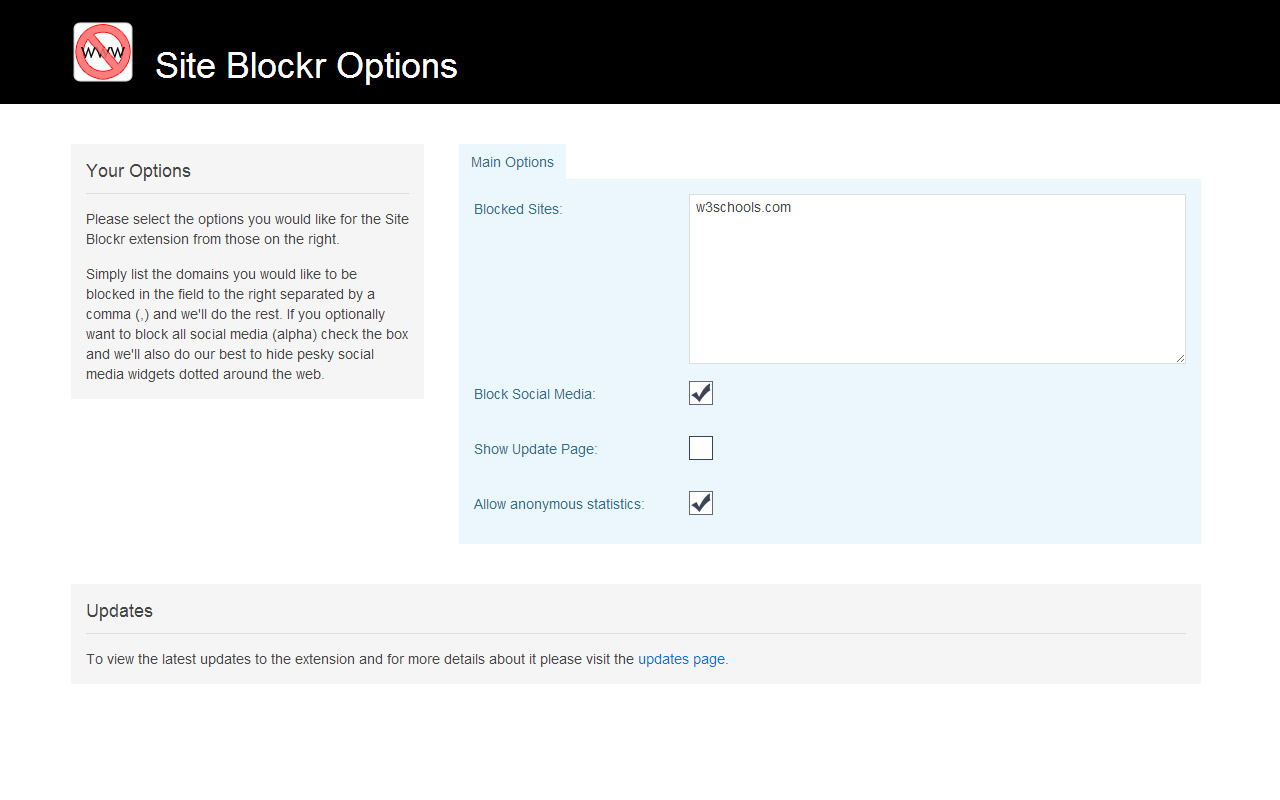 Site Blockr chrome谷歌浏览器插件_扩展第3张截图