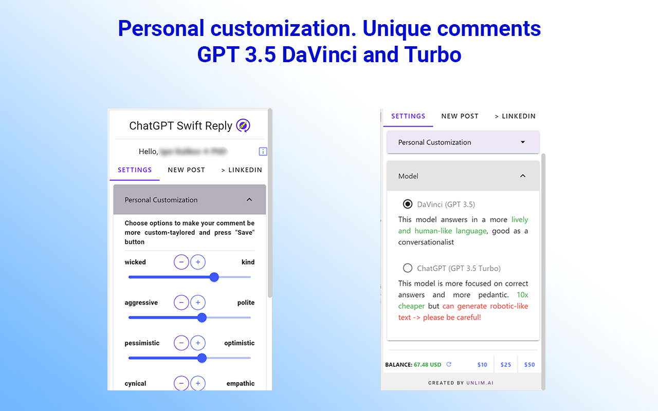 Swift Reply - ChatGPT for LinkedIn: replies + chrome谷歌浏览器插件_扩展第4张截图