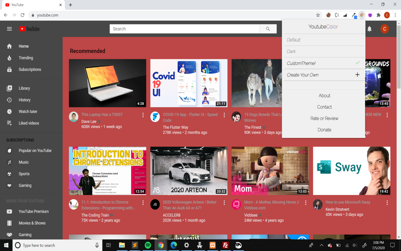 YoutubeColor chrome谷歌浏览器插件_扩展第4张截图
