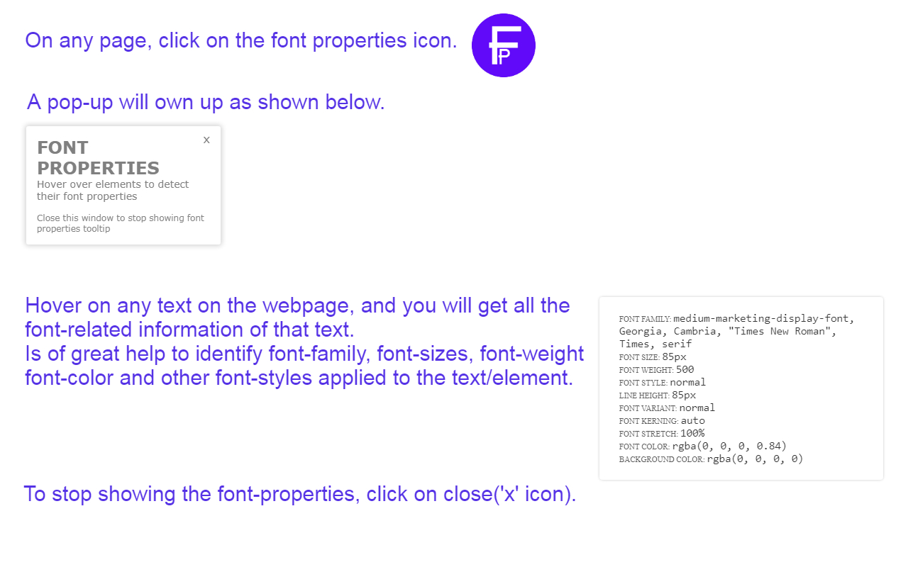 Font Properties chrome谷歌浏览器插件_扩展第1张截图