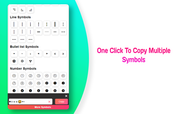 Copy and Paste Symbols chrome谷歌浏览器插件_扩展第3张截图