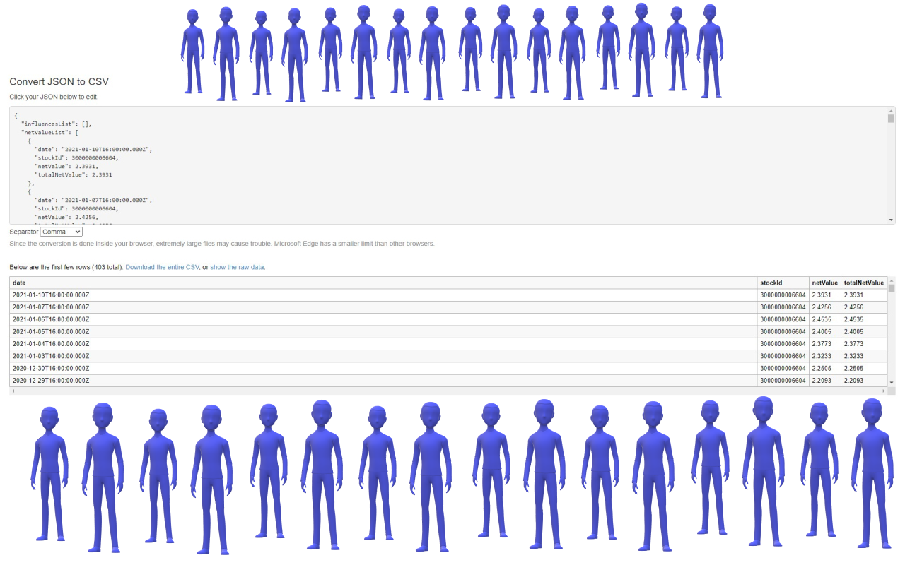 JsonToCsv chrome谷歌浏览器插件_扩展第1张截图
