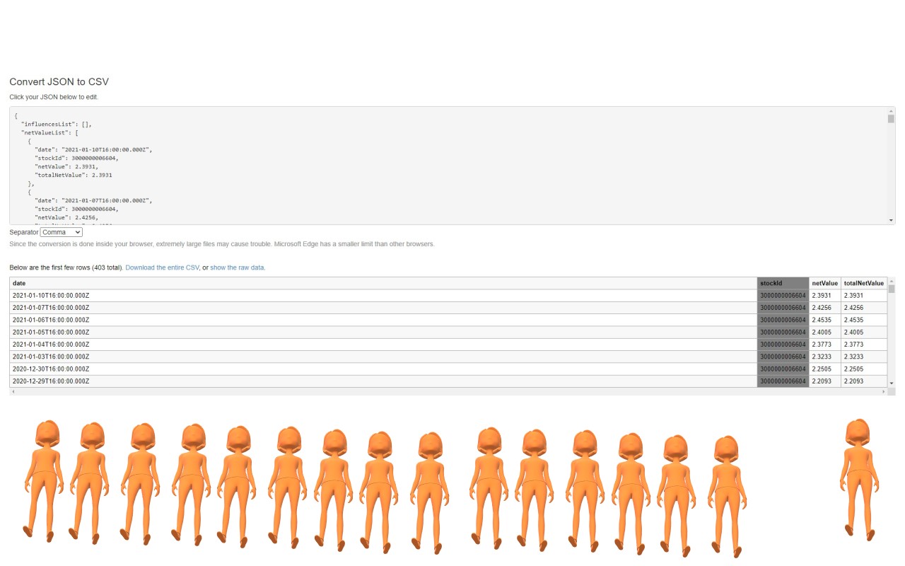JsonToCsv chrome谷歌浏览器插件_扩展第5张截图