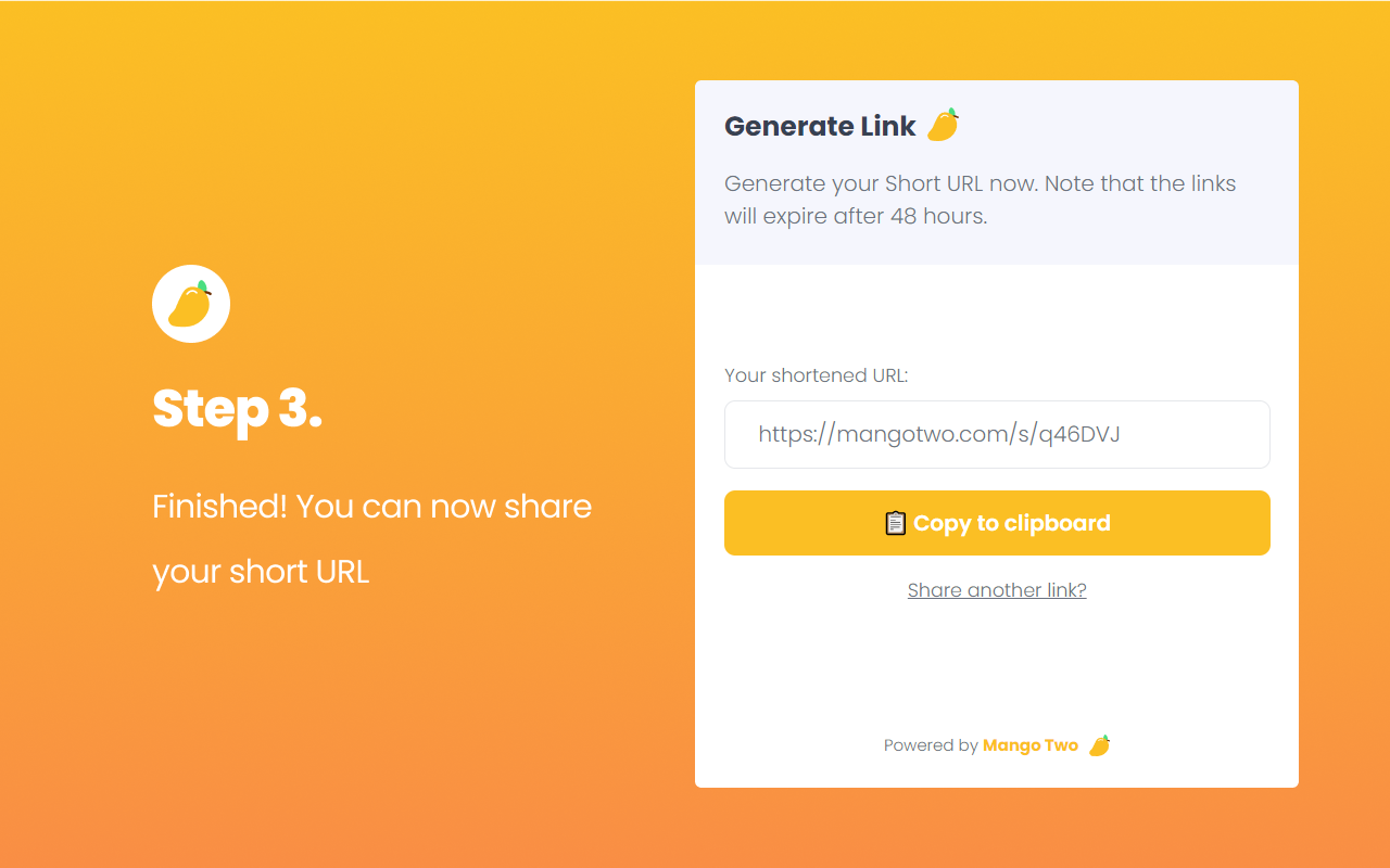 Mango Two - URL Shortener chrome谷歌浏览器插件_扩展第6张截图