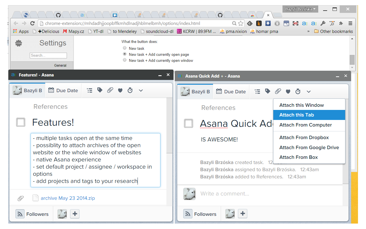 Asana Quick Add + chrome谷歌浏览器插件_扩展第1张截图