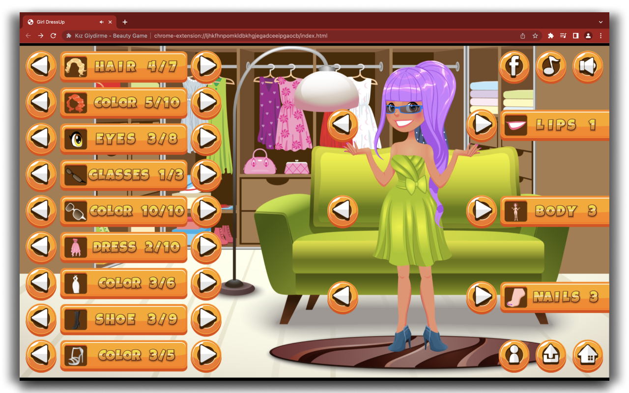 Girl Dress Up - Girl Game chrome谷歌浏览器插件_扩展第2张截图