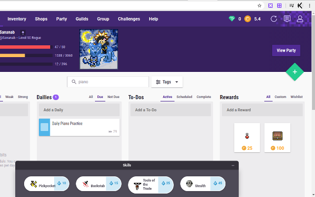 Habitica Random Daily Picker chrome谷歌浏览器插件_扩展第1张截图