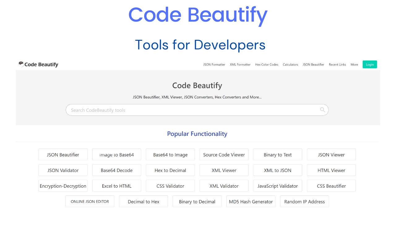 CodeBeautify chrome谷歌浏览器插件_扩展第2张截图