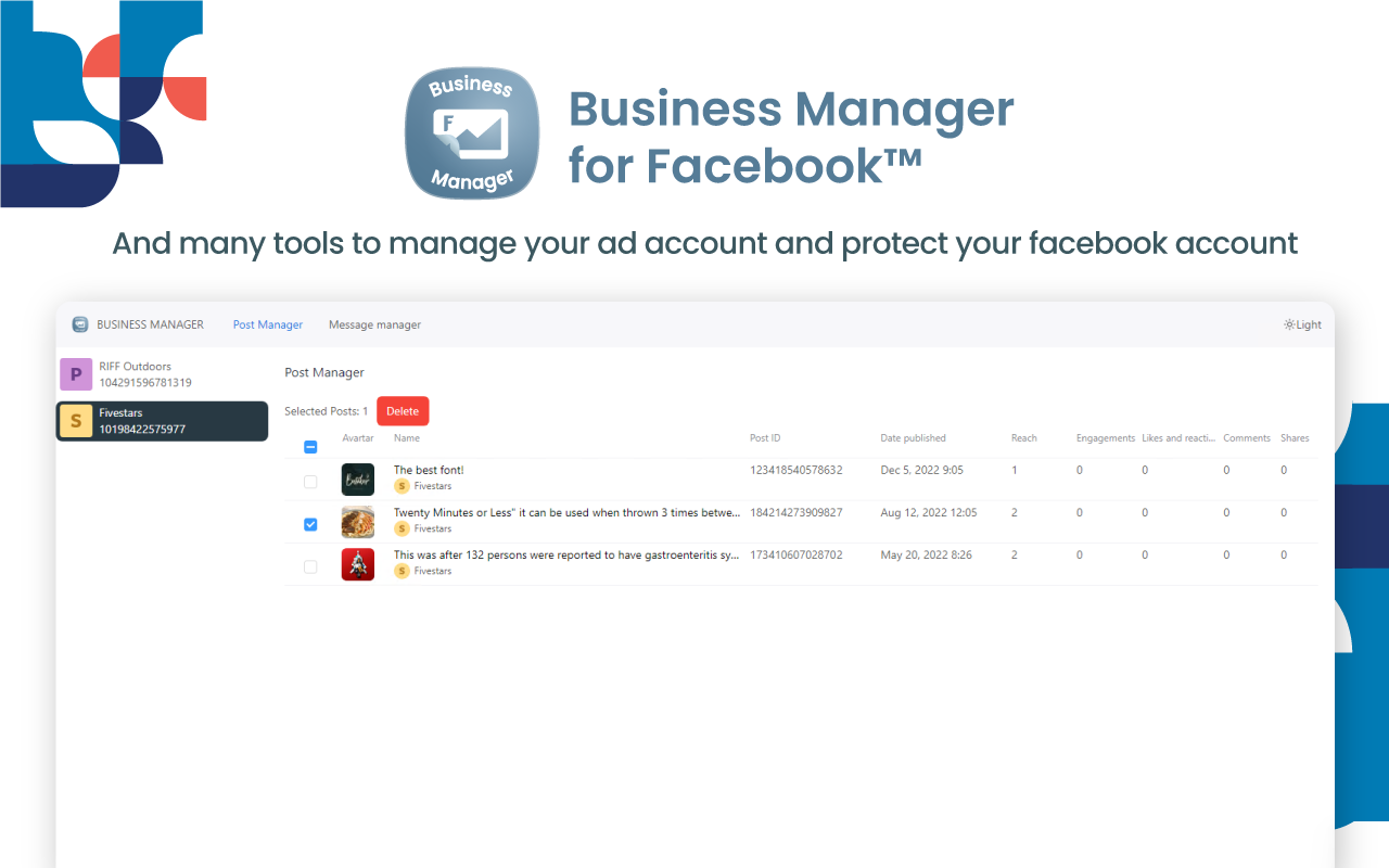 Business Manager for Facebook™ chrome谷歌浏览器插件_扩展第1张截图