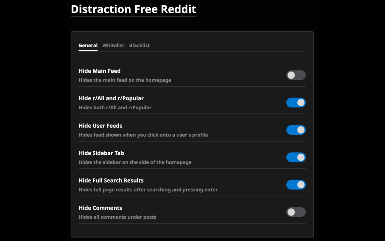 Distraction Free Reddit chrome谷歌浏览器插件_扩展第3张截图