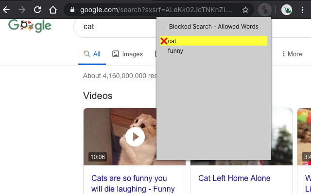 Blocked Search chrome谷歌浏览器插件_扩展第1张截图