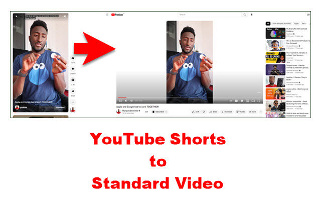 YouTube Shorts to Standard Videos chrome谷歌浏览器插件_扩展第2张截图