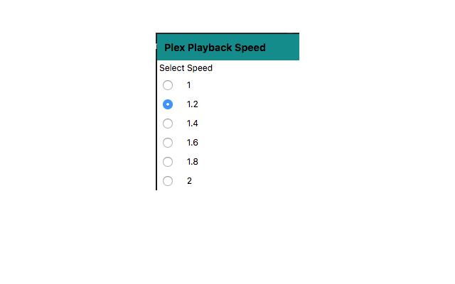 Plex Playback Speed chrome谷歌浏览器插件_扩展第1张截图