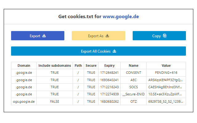 Get cookies.txt Clean chrome谷歌浏览器插件_扩展第1张截图