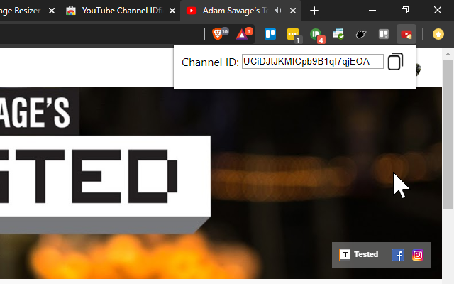 YouTube Channel IDfier chrome谷歌浏览器插件_扩展第1张截图