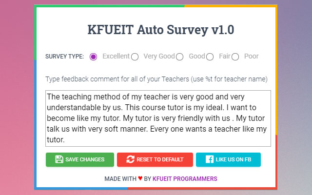 Auto Survey by KFUEIT Programmers chrome谷歌浏览器插件_扩展第1张截图