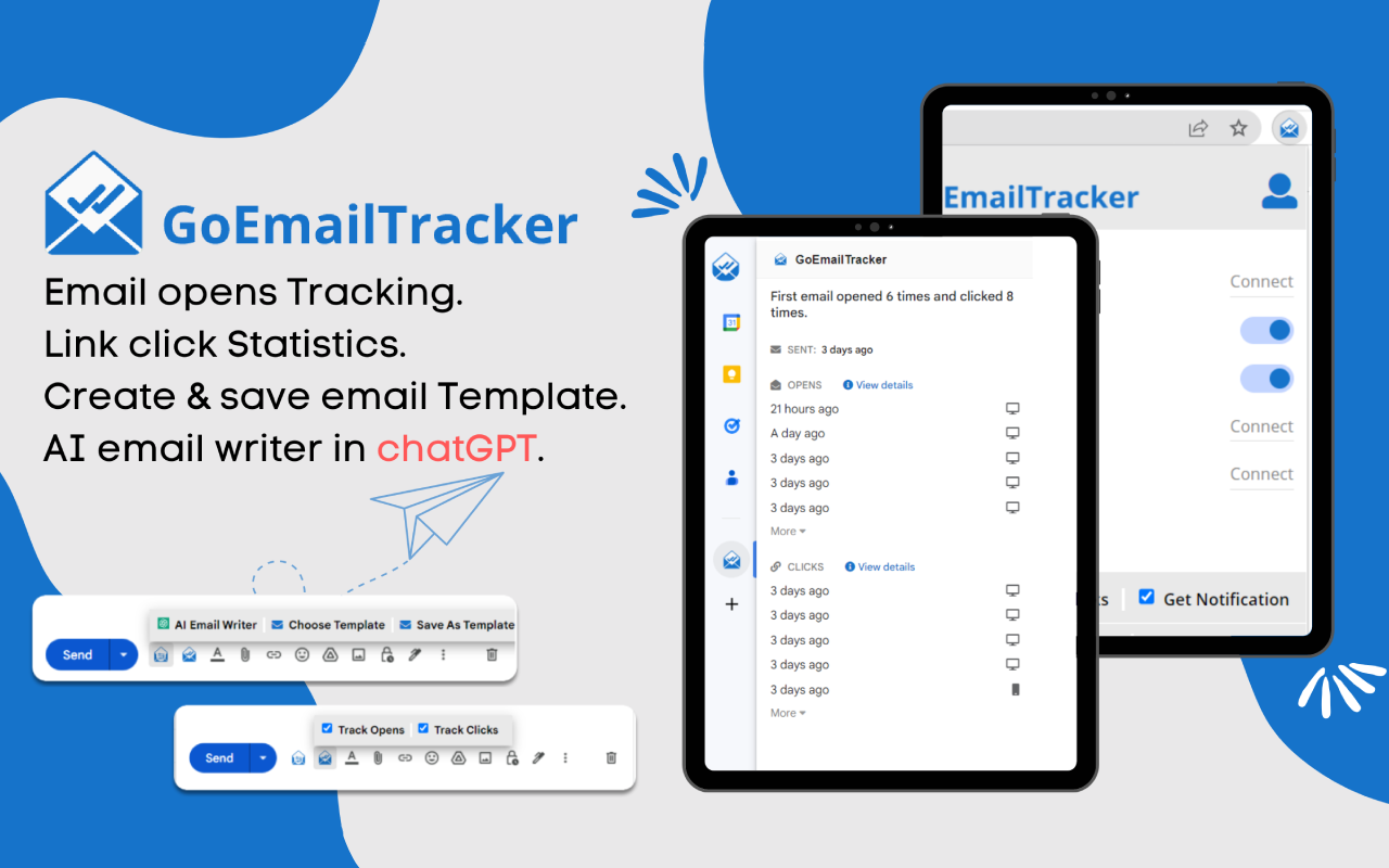 GoEmailTracker-Email Tracker,Template,chatGPT chrome谷歌浏览器插件_扩展第2张截图