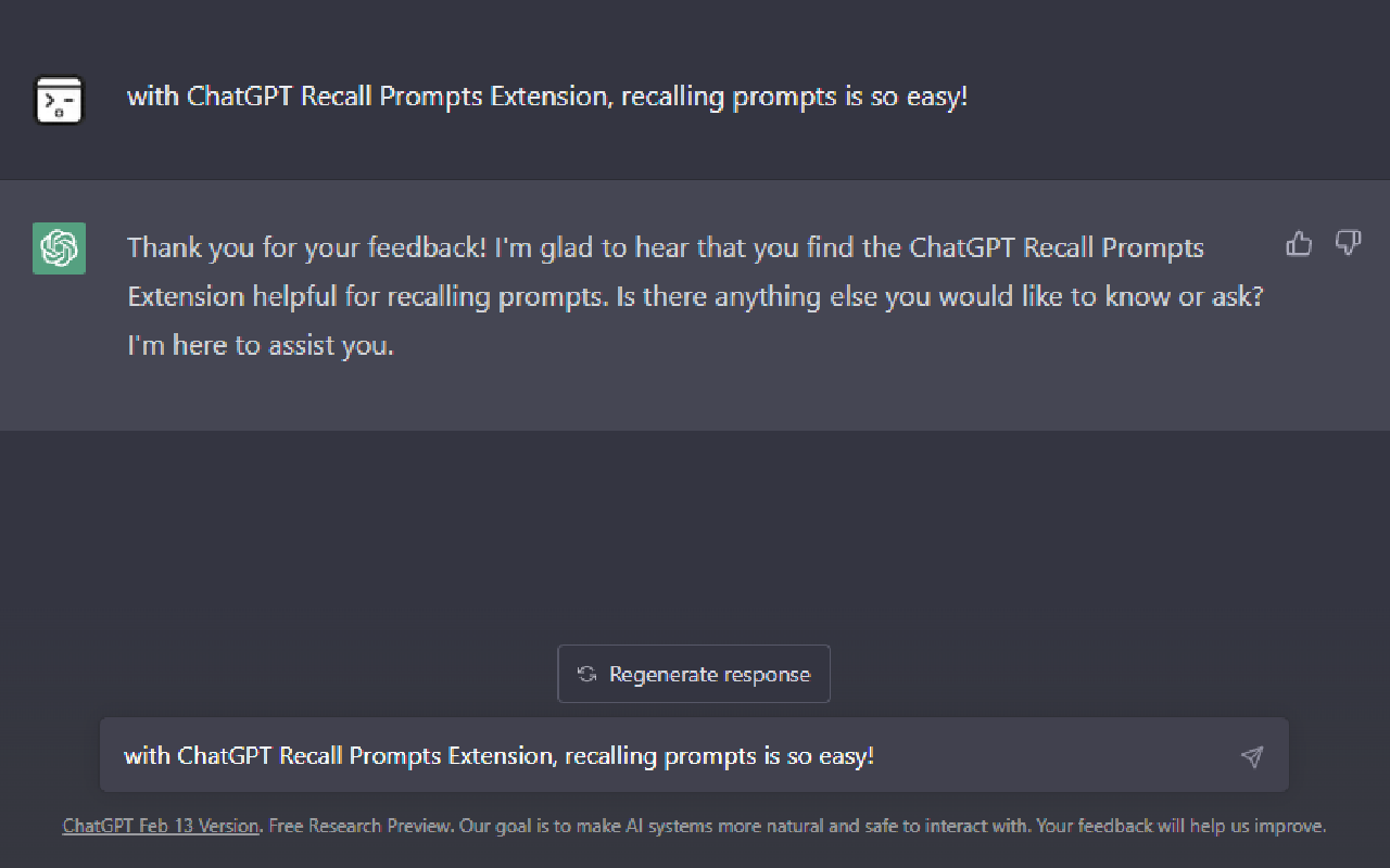 ChatGPT Recall Prompts chrome谷歌浏览器插件_扩展第2张截图