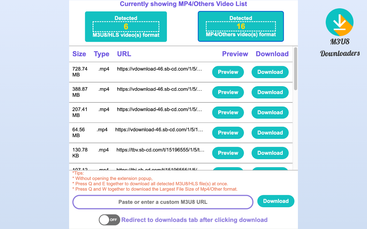 M3U8 Downloaders - Video Downloads Simplified chrome谷歌浏览器插件_扩展第3张截图
