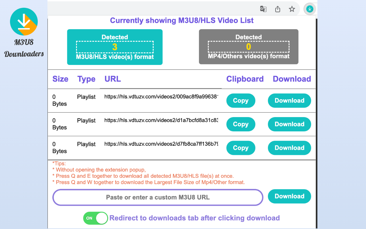 M3U8 Downloaders - Video Downloads Simplified chrome谷歌浏览器插件_扩展第4张截图