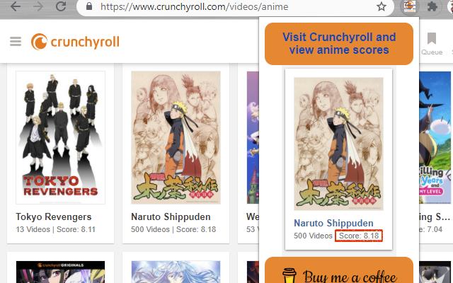 Crunchyroll - Anime Score from MyAnimeList chrome谷歌浏览器插件_扩展第3张截图