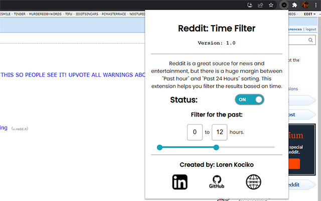 Reddit: Time Filter (old view) chrome谷歌浏览器插件_扩展第2张截图