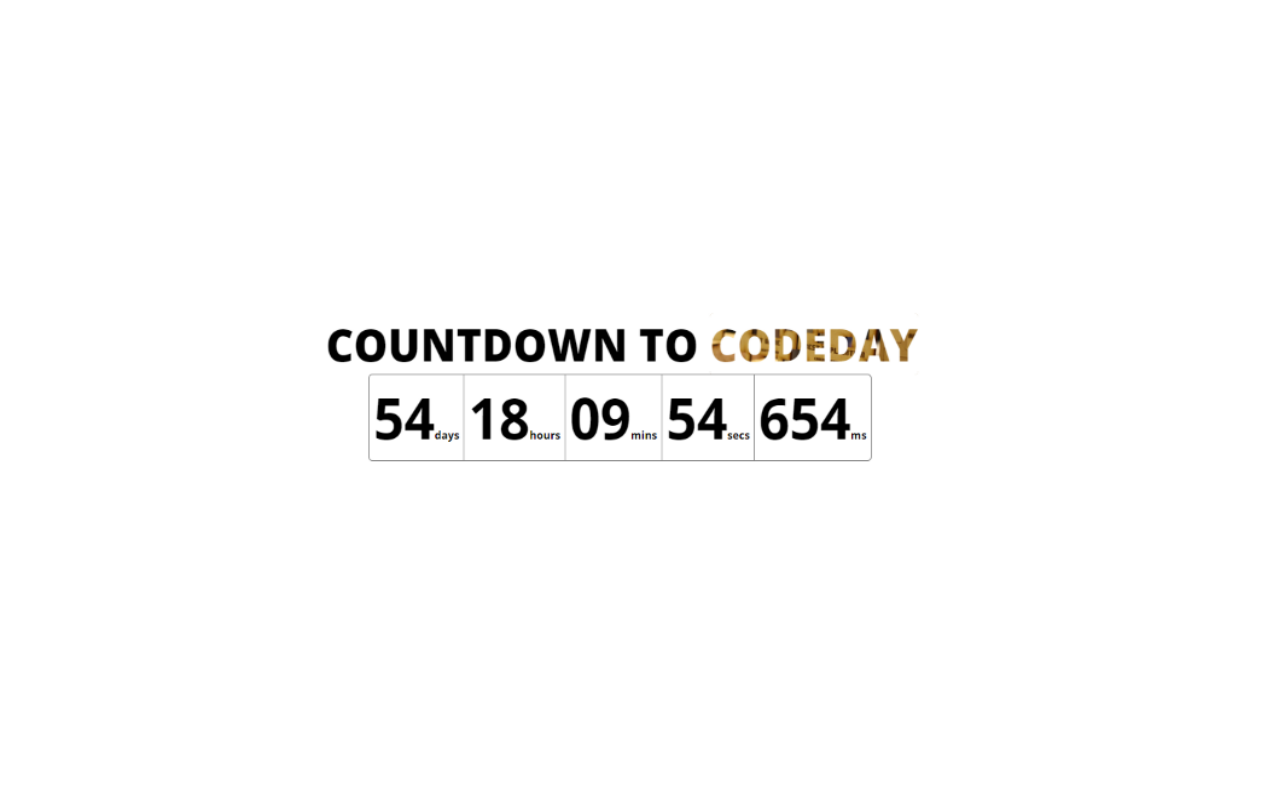 Countdown to CodeDay chrome谷歌浏览器插件_扩展第1张截图