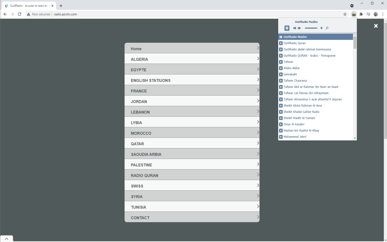 Muslim Radio chrome谷歌浏览器插件_扩展第2张截图