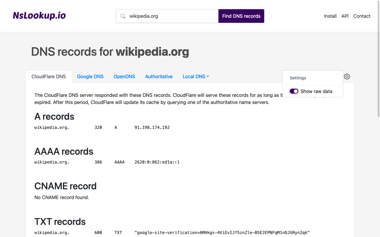 NsLookup - Find DNS Records chrome谷歌浏览器插件_扩展第3张截图