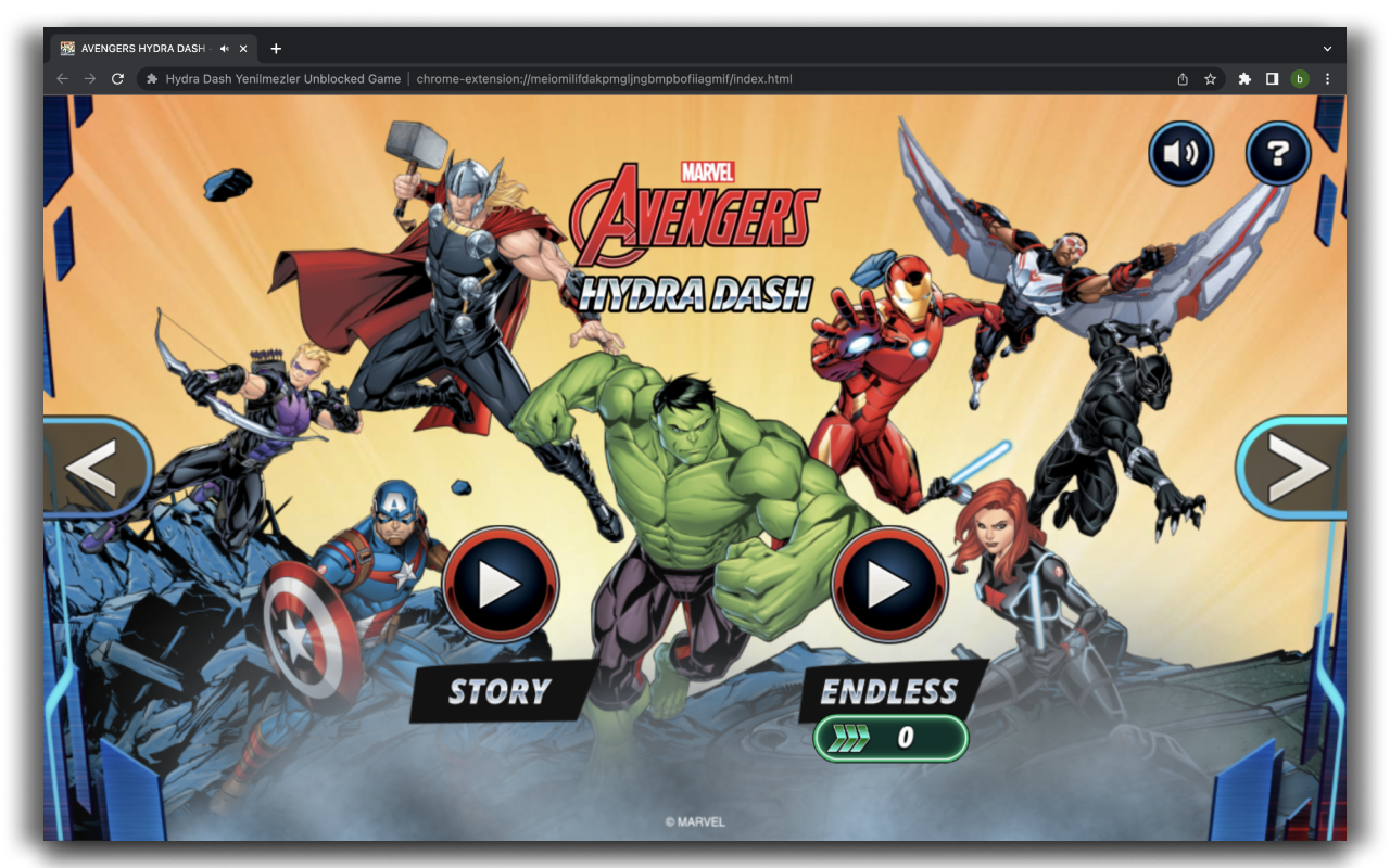 Hydra Dash Avengers HTML5 Game chrome谷歌浏览器插件_扩展第1张截图