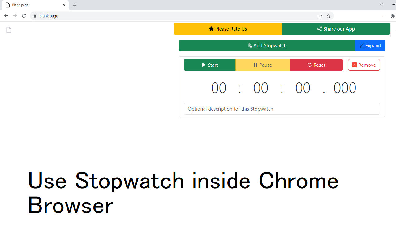 Stopwatch for Google Chrome™ chrome谷歌浏览器插件_扩展第1张截图