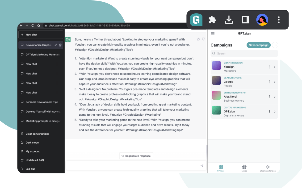 GPTzign chrome谷歌浏览器插件_扩展第2张截图