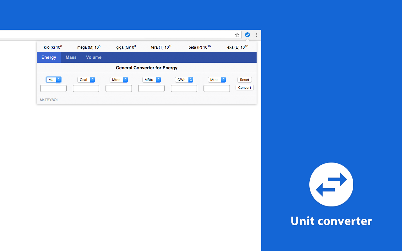 Unit converter chrome谷歌浏览器插件_扩展第1张截图