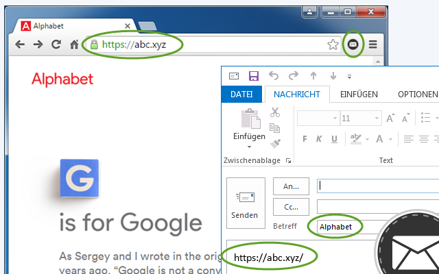 Send URL by Email chrome谷歌浏览器插件_扩展第1张截图