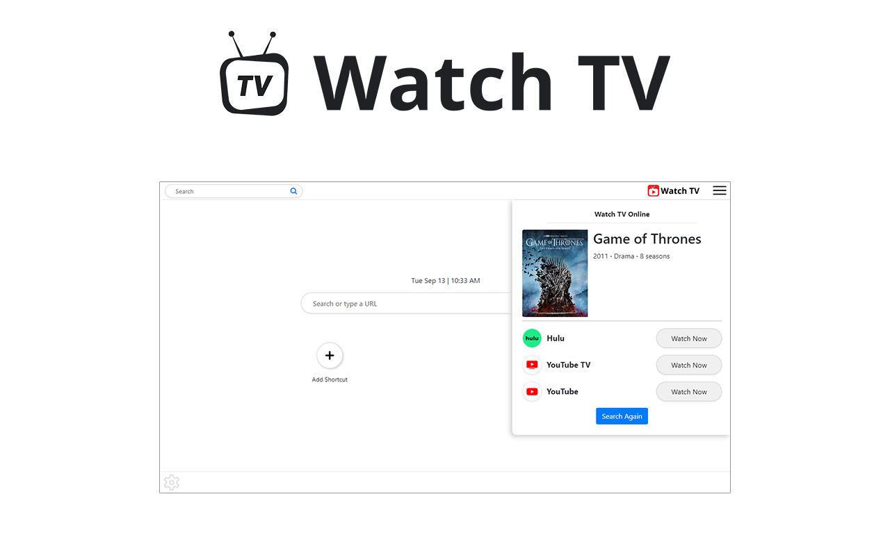 Watch TV chrome谷歌浏览器插件_扩展第1张截图