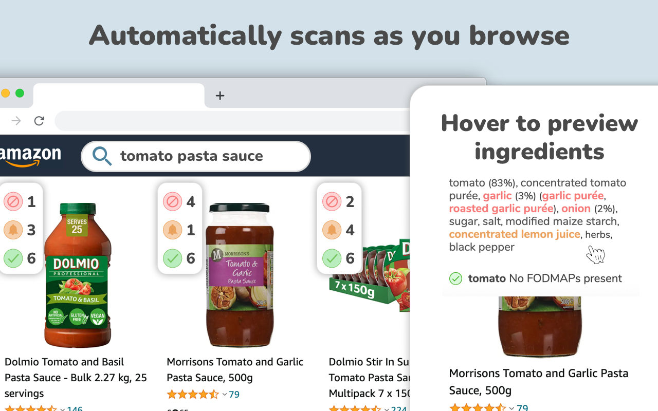 FODMAP Detective ingredient scanner chrome谷歌浏览器插件_扩展第10张截图